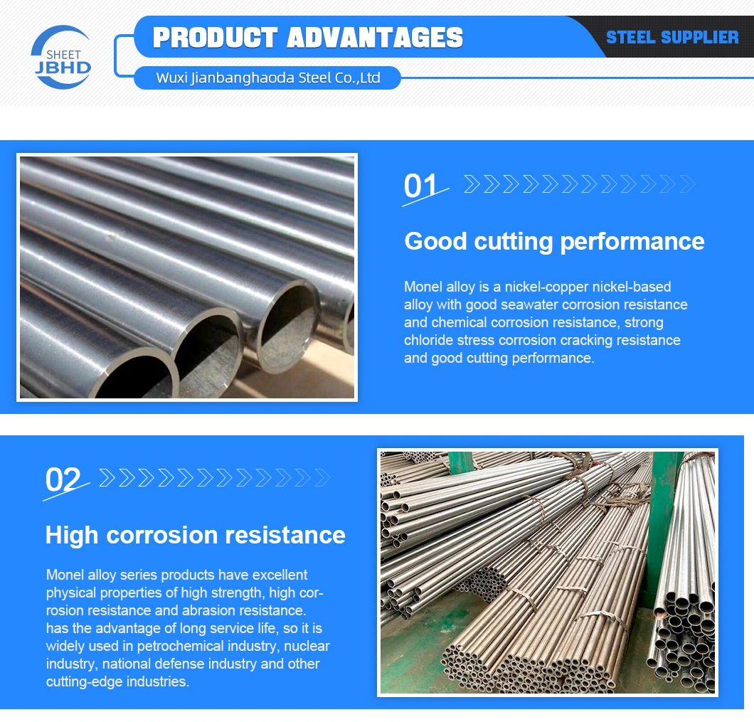 Steel Nickel Alloy Monel400 Inconel600/625/825 Nickel Alloy Welded Pipes Manufacture